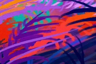 Abstract shapes in bright colors